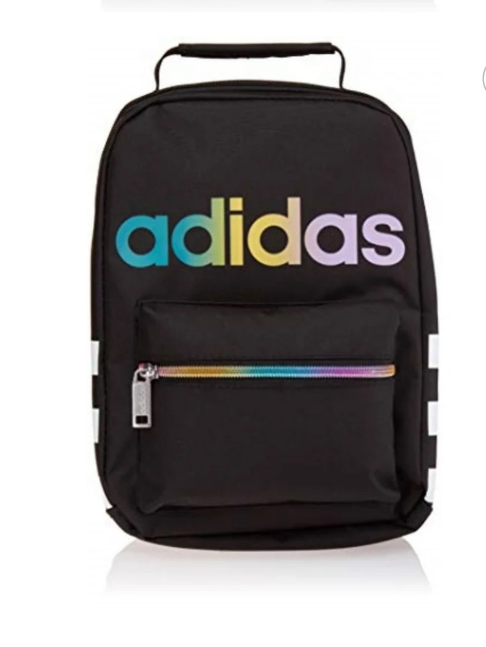 adidas Unisex Santiago Lunch Bag Cooler black and rainbow